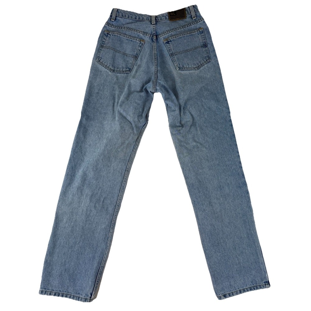 Ralph Lauren Polo Jeans Co. Womens 8/29 Mid-Rise Stretch Denim Blue Relaxed Fit - Picture 8 of 11